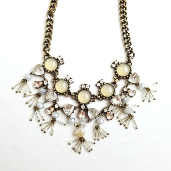 Xhilaration Jewelry - Target statement necklace rhinestone beads with antique brass coloring, women’s